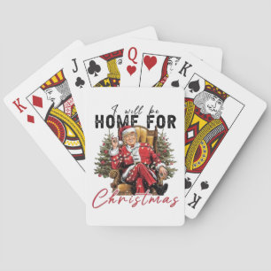 Ich werde zu Weihnachten zu Hause sein Trump Amtse Spielkarten