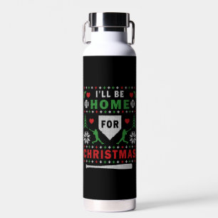Ich werde zu Weihnachten Zuhause sein Baseball zu  Trinkflasche