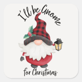 Ich werde zu Weihnachts-Spaß-Urlaub kommen Quadratischer Aufkleber