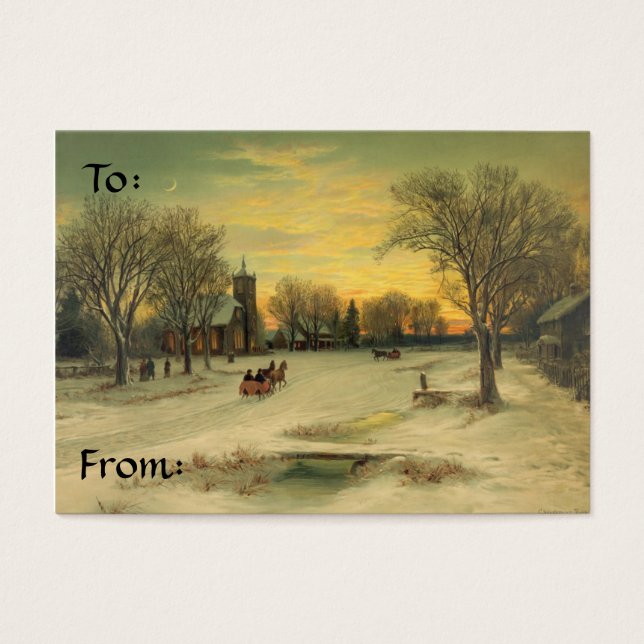 ICH WERDE ZUHAUSE FÜR CHRISTMAS GIFT TAG SEIN (Vorderseite)