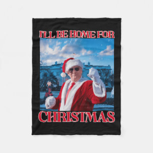 Ich werde Zuhause für Weihnachten Weihnachten Weih Fleecedecke