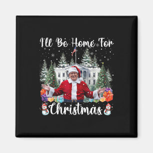 Ich werde Zuhause für Weihnachten Weihnachten Weih Magnet