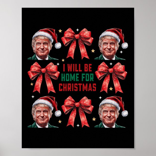 Ich werde Zuhause für Weihnachten Weihnachten Weih Poster (Vorne)