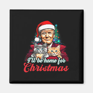 Ich werde Zuhause für Weihnachts-Weihnachtsmann Tr Magnet