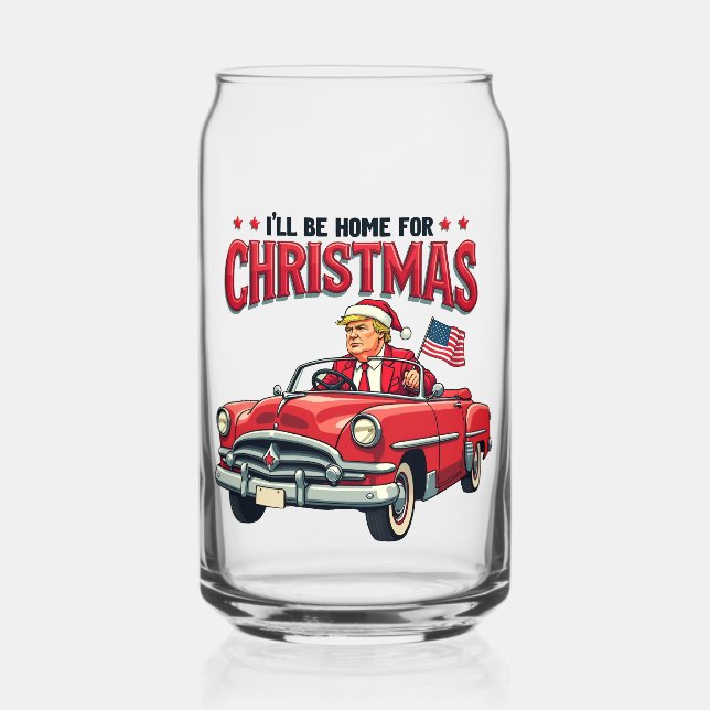 Ich werde Zuhause zu Weihnachten Trump gewinnen Wa Dosenglas (Vorderseite)