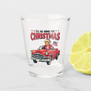 Ich werde Zuhause zu Weihnachten Trump gewinnen Wa Schnapsglas