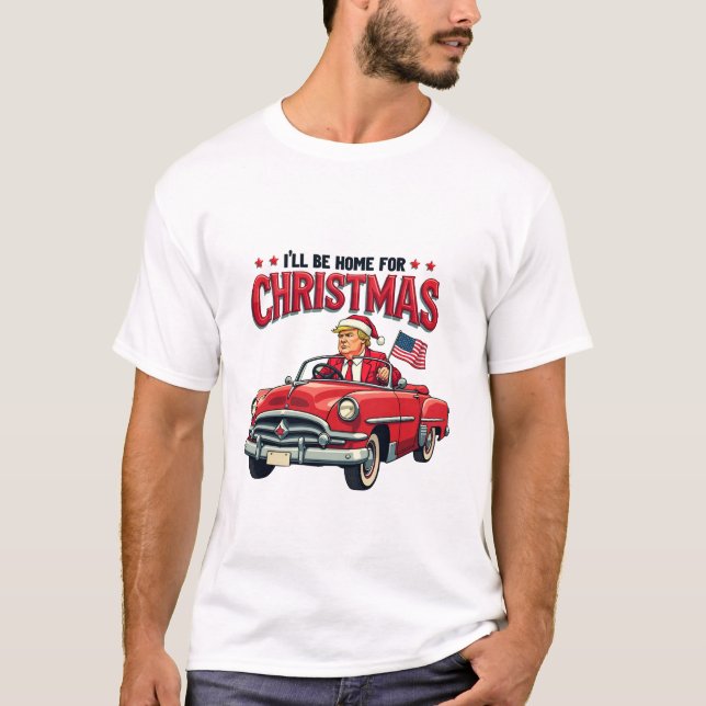 Ich werde Zuhause zu Weihnachten Trump gewinnen Wa T-Shirt (Vorderseite)