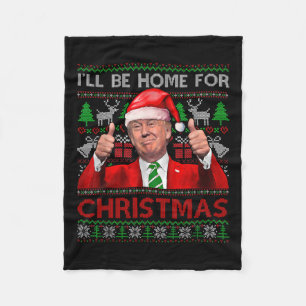 Ich werde Zuhause zu Weihnachten Weihnachten Weihn Fleecedecke