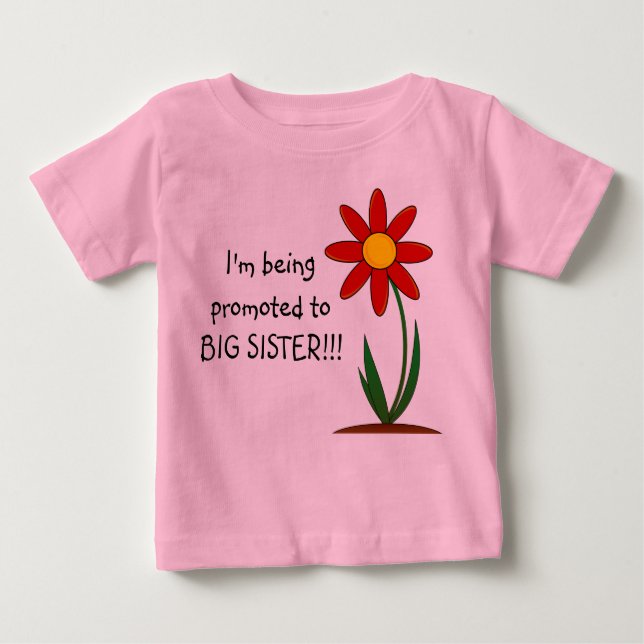 Ich werde zum Big Sister Säugling Tshirt befördert (Vorderseite)