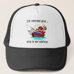 Ich werde zurückgezogen und dieses ist mein Büro Truckerkappe
