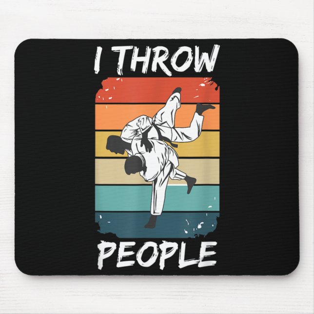 Ich werfe Leute Design für einen Jiu Jitsu Trainer Mousepad (Vorne)