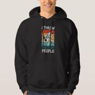 Ich werfe Leute für einen Jiu Jitsu Trainer Hoodie