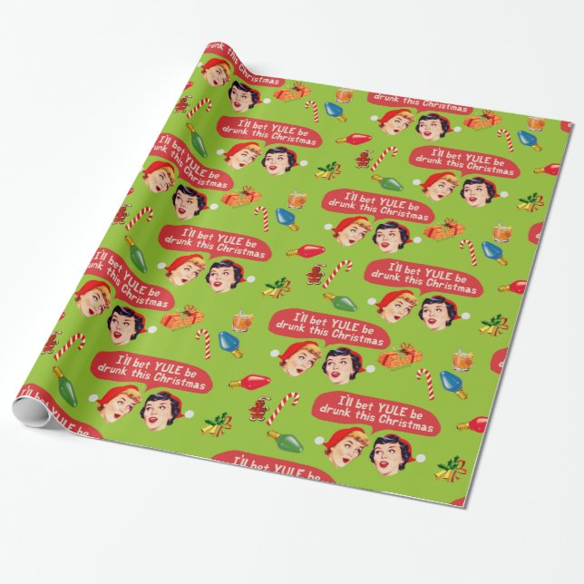 Ich wette, dass WEIHNACHTEN dieses Weihnachten Geschenkpapier (Ungerollt)