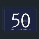 Ich wette, du glaubst, er wäre eine ältere, lustig einladung<br><div class="desc">Fünfzig. Einladung zum 50. Geburtstag. Funny. Mann. Datum,  Ort,  UAWG. Navy & White. Keine Geschenke. Überraschung.</div>