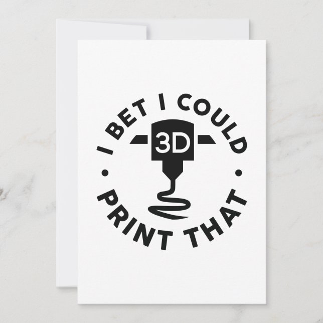 Ich wette, ich könnte das drucken dankeskarte (Vorderseite)