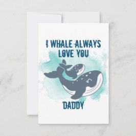 Ich whale immer Liebe Sie anpassbar Dankeskarte