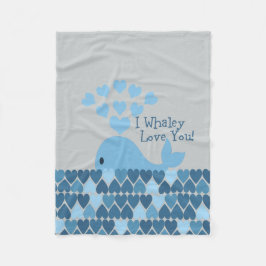 Ich Whaley Liebe Sie! Blau Fleecedecke