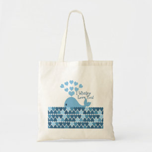 Ich Whaley Liebe Sie! Blau Tragetasche