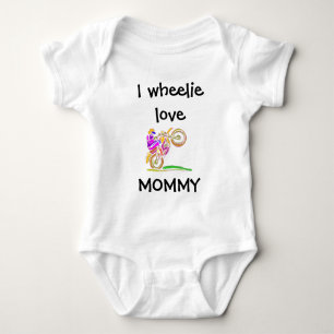 Ich Wheelie Liebe Mutti Motocross Baby Bodysuit Strampler