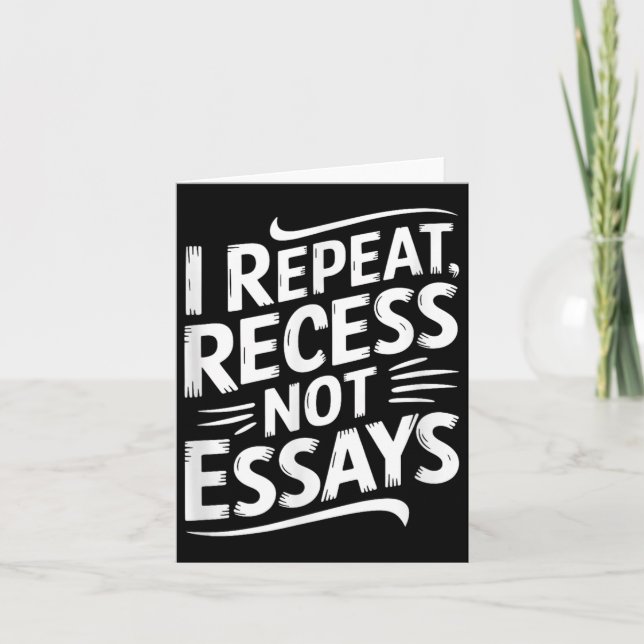 Ich wiederhole den Zugang nicht Essays Karte (Vorderseite)