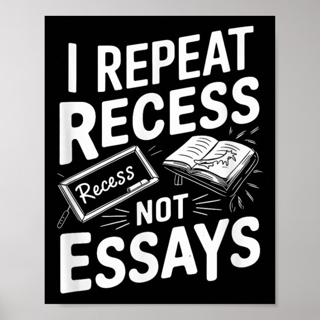 Ich wiederhole Pause Pause Keine Essays  Poster (Vorne)