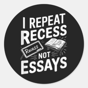 Ich wiederhole Pause Pause Keine Essays Runder Aufkleber