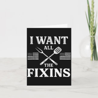 Ich will alle Fixings Barbecue Bbq Karte
