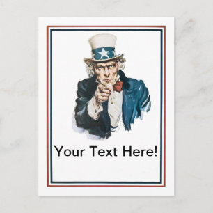 Ich will dich Onkel Sam Passe deinen Text an Postkarte