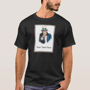 Ich will dich Onkel Sam passe deinen Text an T-Shirt