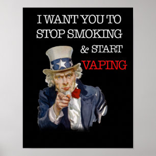 Ich will dich Uncle Sam Vape Premium Poster
