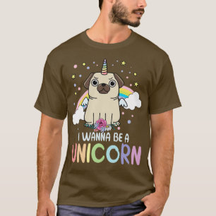 Ich will ein Unicorn-Regenbogen-Welpenmagie-Gesche T-Shirt