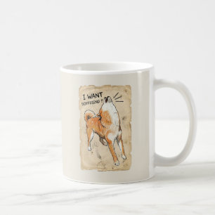 Ich will einen Freund – Manifestierender Shiba Inu Kaffeetasse