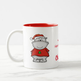Ich will einen Hippopotamus für Weihnachten - Zweifarbige Tasse