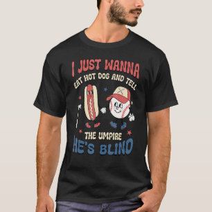 Ich will einen Hot Dog essen und dem Schiedsrichte T-Shirt
