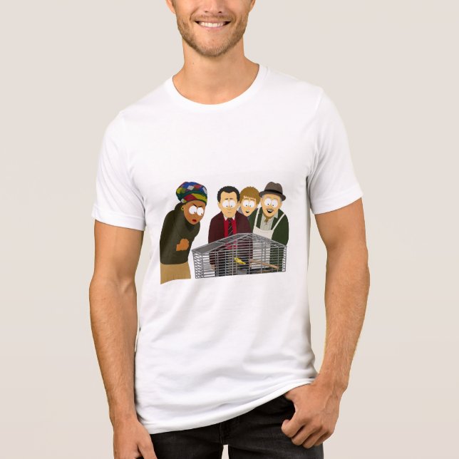 "Ich will einen Kanarienvogel" Tri-Blend Shirt (Vorderseite)