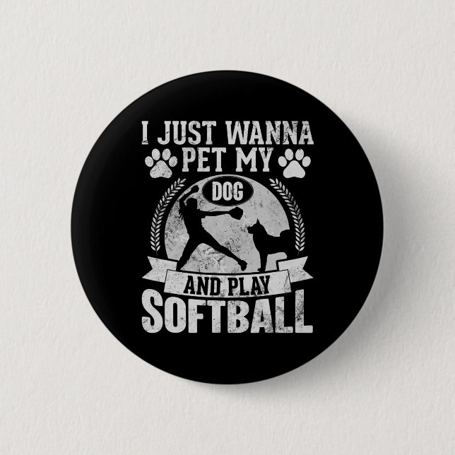 Ich will einfach nur Hunde streicheln und mit sanf Button (Vorderseite)