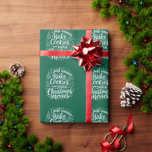 Ich will einfach nur Kekse backen und Weihnachtsfi Geschenkpapier