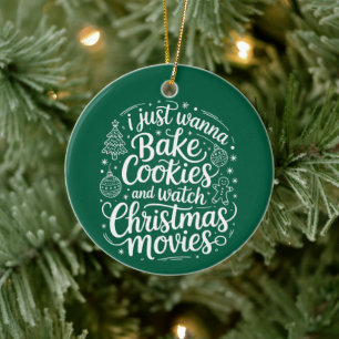 Ich will einfach nur Kekse backen und Weihnachtsfi Keramik Ornament