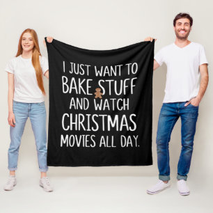 Ich will einfach nur Sachen backen und Weihnachtsf Fleecedecke
