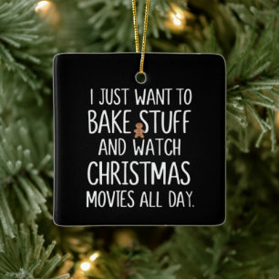 Ich will einfach nur Sachen backen und Weihnachtsf Keramikornament