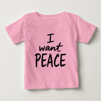 „Ich will Frieden“ Design Baby T-shirt