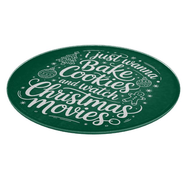 Ich will gerade Cookies backen Weihnachtsfilme ans Schneidebrett (Ecke)