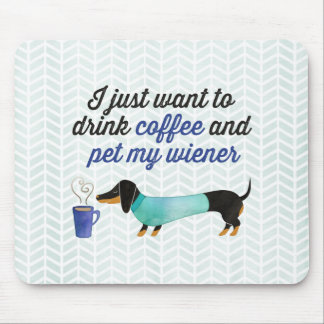 Ich will gerade, um Kaffee zu trinken u. pet meine Mousepad