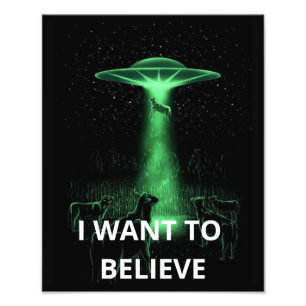 Ich will glauben, Retro-Film 90er, Alien UFO Fotodruck