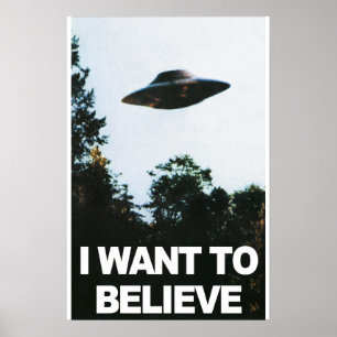 Ich will glauben UFO Alien Entführungsplakat Poster