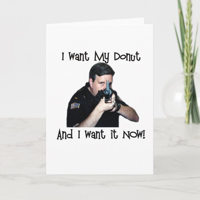 Ich will meine Krapfen-Karte Karte (Vorderseite)