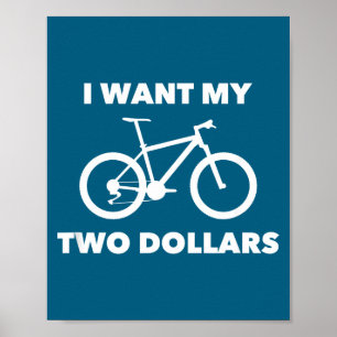 Ich will meine zwei Dollar 2$ Filmzitat Retro 80er Poster