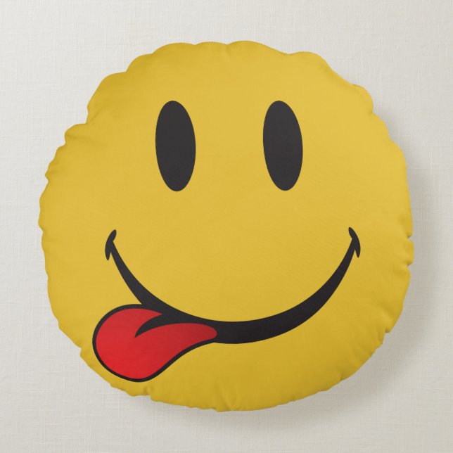 ich will Nahrungemoji Rundes Kissen (Vorderseite)