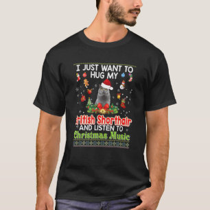 Ich Will Nur Meine Britisch Kurzhaar Katze Umarmen T-Shirt