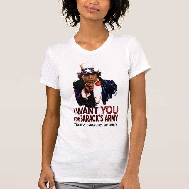 Ich will Sie - das T-Shirt politischer Damen Obama (Vorderseite)